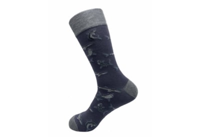 Eco Chic Grey Sharks Bamboo Socks 6-11 Eco Chic Grey Sharks Bamboo Socks 6-11