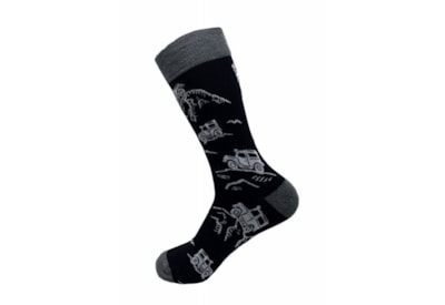 Eco Chic Black Landrover Bamboo Socks 6-11 Eco Chic Black Landrover Bamboo Socks 6-11