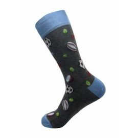 Eco Chic Grey Sports Balls Bamboo Socks 6-11 Eco Chic Grey Sports Balls Bamboo Socks 6-11
