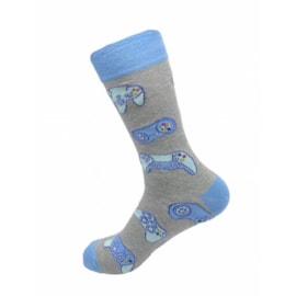 Eco Chic Grey Gaming Controllers Bamboo Socks 6-11