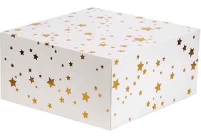 10" Cake Box Gold Stars (J074)