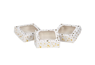 Small Sq Treat Boxes Gold Stars 3s Small Sq Treat Boxes Gold Stars 3s