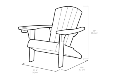Keter Alpine Adirondack Chair - Graphite Keter Alpine Adirondack Chair - Graphite