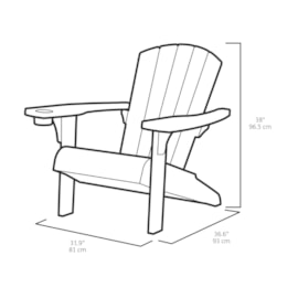 Keter Alpine Adirondack Chair - Graphite
