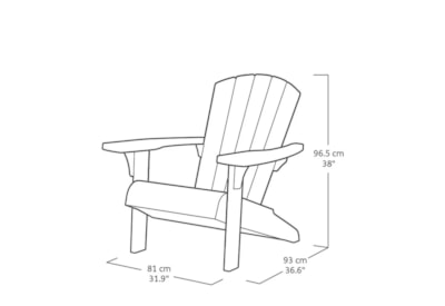 Keter Alpine Adirondack Chair - Silver Sage Keter Alpine Adirondack Chair - Silver Sage