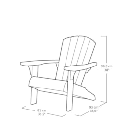 Keter Alpine Adirondack Chair - Silver Sage