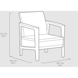 Keter Atlas Linea Set - Graphite Keter Atlas Linea Set - Graphite