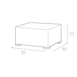 Keter California 2 Seater Balcony Chaise Longue Mini - Graphite