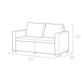 Keter California 4 Seater Lounge Set - Graphite Keter California 4 Seater Lounge Set - Graphite