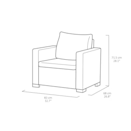 Keter California 4 Seater Lounge Set - Graphite Keter California 4 Seater Lounge Set - Graphite
