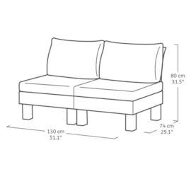 Keter Elements Balcony Set - Graphite Keter Elements Balcony Set - Graphite
