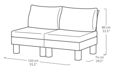 Keter Elements Balcony Set - Graphite Keter Elements Balcony Set - Graphite