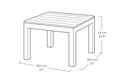 Keter Emma 2 Seater Balcony Set - Graphite Keter Emma 2 Seater Balcony Set - Graphite