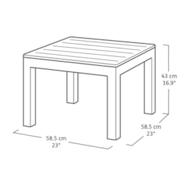 Keter Emma 2 Seater Balcony Set - Graphite