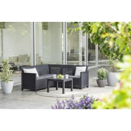 Keter Emma 5 Seater Corner Set - Graphite Keter Emma 5 Seater Corner Set - Graphite