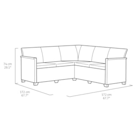 Keter Emma 5 Seater Corner Set - Graphite Keter Emma 5 Seater Corner Set - Graphite