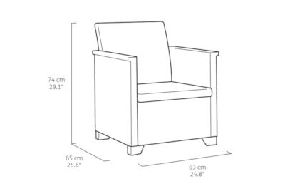 Keter Emma 5 Seater Lounge Set - Graphite Keter Emma 5 Seater Lounge Set - Graphite