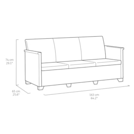 Keter Emma 5 Seater Lounge Set - Graphite Keter Emma 5 Seater Lounge Set - Graphite