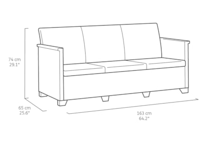 Keter Emma 5 Seater Lounge Set - Graphite