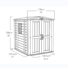 Keter Factor Shed 6X6Ft Beige Keter Factor Shed 6X6Ft Beige