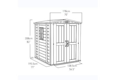 Keter Factor Shed 6X6Ft Beige Keter Factor Shed 6X6Ft Beige