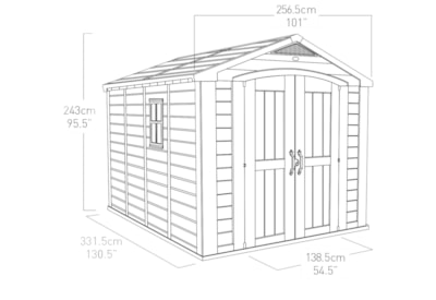 Keter Factor Shed 8X11Ft Beige Keter Factor Shed 8X11Ft Beige
