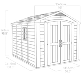 Keter Factor Shed 8X11Ft Beige
