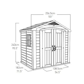 Keter Factor Shed 8X6Ft Beige