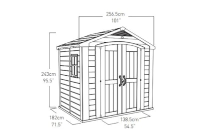Keter Factor Shed 8X6Ft Beige