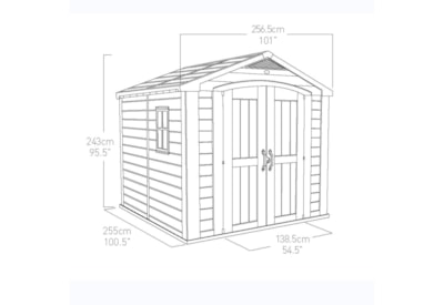 Keter Factor Shed 8X8Ft Beige