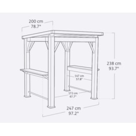 Keter Grill Gazebo Ashwood