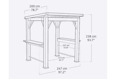 Keter Grill Gazebo Ashwood