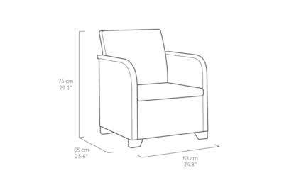 Keter Rosalie 2 Seater Balcony Set - Graphite