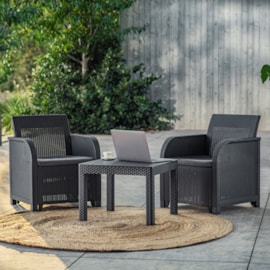 Keter Rosalie 2 Seater Balcony Set - Graphite Keter Rosalie 2 Seater Balcony Set - Graphite