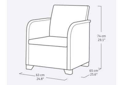 Keter Rosalie 5 Seater Lounge Set - Graphite Keter Rosalie 5 Seater Lounge Set - Graphite
