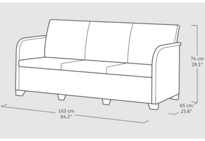 Keter Rosalie 5 Seater Lounge Set - Graphite Keter Rosalie 5 Seater Lounge Set - Graphite