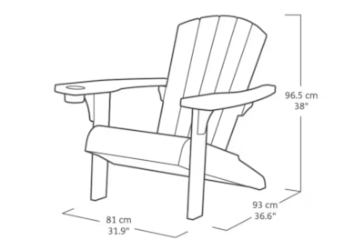 Keter Set Of 2 Adirondack Chairs Graphite Keter Set Of 2 Adirondack Chairs Graphite