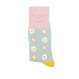 Miss Sparrow Eggs & Toast Socks Duck Egg Miss Sparrow Eggs & Toast Socks Duck Egg