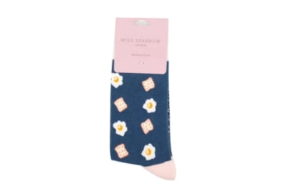 Miss Sparrow Eggs & Toast Socks Navy Miss Sparrow Eggs & Toast Socks Navy