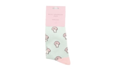 Miss Sparrow Mushrooms Socks Duck Egg Miss Sparrow Mushrooms Socks Duck Egg