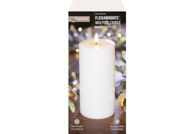Premier Flickabright Candle Cream 18cm