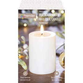 Premier Flickabright Candle Cream 10cm Premier Flickabright Candle Cream 10cm