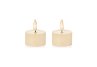 Premier 2pc Flickabright Tea Light Candle Cream 3cm Premier 2pc Flickabright Tea Light Candle Cream 3cm