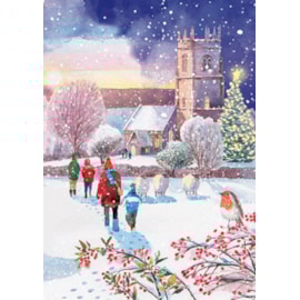 Christmas Card - Snowy Christmas Card - Snowy