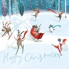 Christmas Card -  Santa And Friends