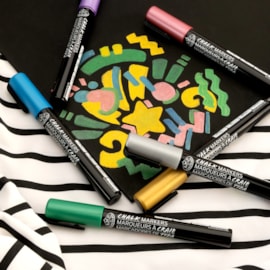 Royal Brush 6pc 2mm Metallic Chalk Marker Set Royal Brush 6pc 2mm Metallic Chalk Marker Set