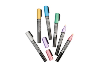 Royal Brush 6pc 2mm Metallic Chalk Marker Set Royal Brush 6pc 2mm Metallic Chalk Marker Set