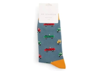 Mr Sparrow Classic Cars Socks Denim Mr Sparrow Classic Cars Socks Denim