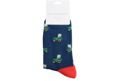 Mr Sparrow Bamboo Socks Tractor Navy Mr Sparrow Bamboo Socks Tractor Navy