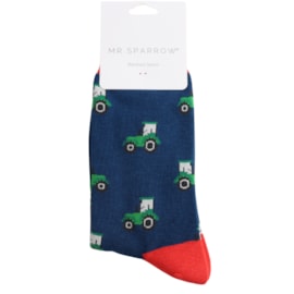 Mr Sparrow Bamboo Socks Tractor Navy